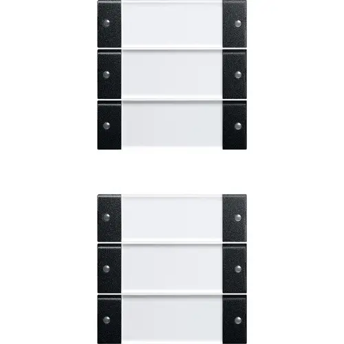 Gira 2136005 wipset 6-voudig tekstkader Systeem 55 zwart