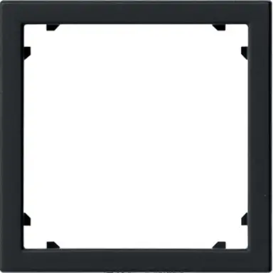 Gira 0283005 adapterraam met vierkante uitsparing 45x45 Systeem 55 zwart mat