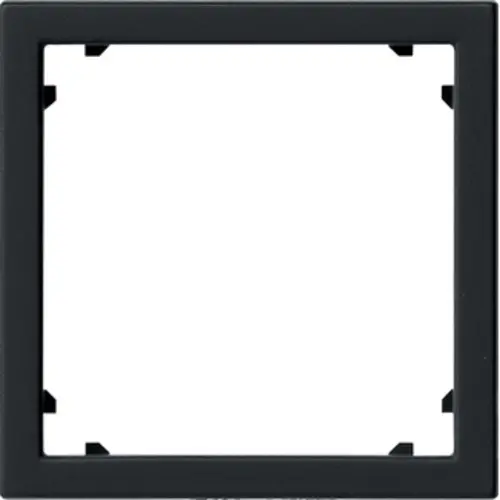 Gira 0283005 adapterraam met vierkante uitsparing 45x45 Systeem 55 zwart mat