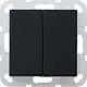 Gira 0128005 drukvlakschakelaar wissel-wisselschakelaar Systeem 55 zwart mat