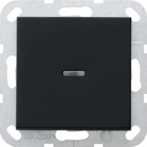 Gira 0136005 drukvlakschakelaar controleverlichting 1-polig Systeem 55 zwart mat