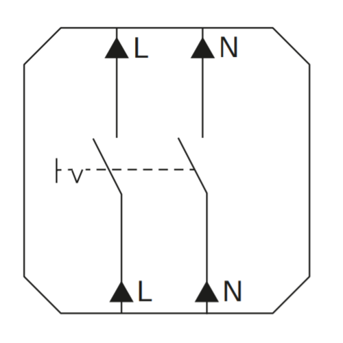 Gira 0122005 drukvlakschakelaar controleverlichting 2-polig Systeem 55 zwart mat oud model