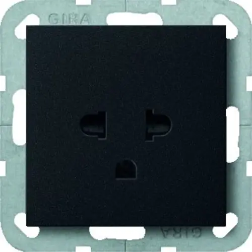 Gira 2840005 wandcontactdoos EURO-US Systeem 55 zwart mat