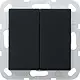 Gira 2860005 drukvlakschakelaar rechtstaand serieschakelaar Systeem 55 zwart mat