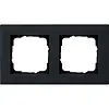 Gira 0212095 afdekraam 2-voudig E2 vlak zwart mat