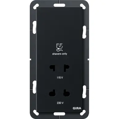 Gira 2820005 scheerwandcontactdoos 115 - 230 V zwart mat