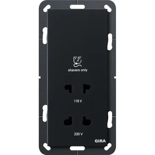 Gira 2820005 scheerwandcontactdoos 115 - 230 V zwart mat