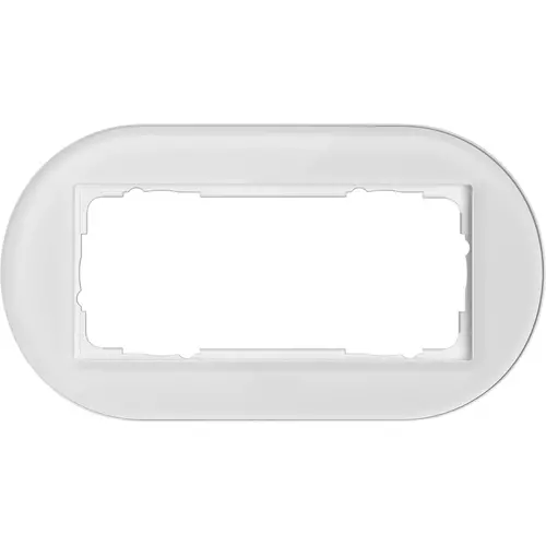 Gira 1002130 afdekraam 2-voudig zonder middenstijl Studio glas wit
