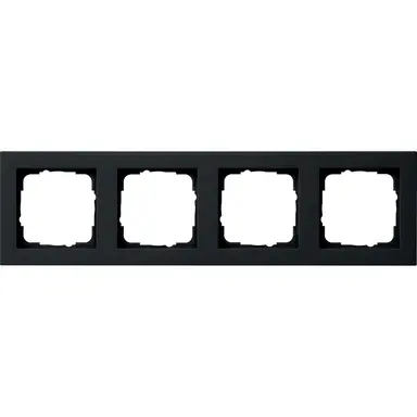 Gira 021409 afdekraam 4-voudig E2 zwart mat