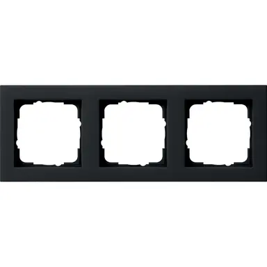Gira 021309 afdekraam 3-voudig E2 zwart mat