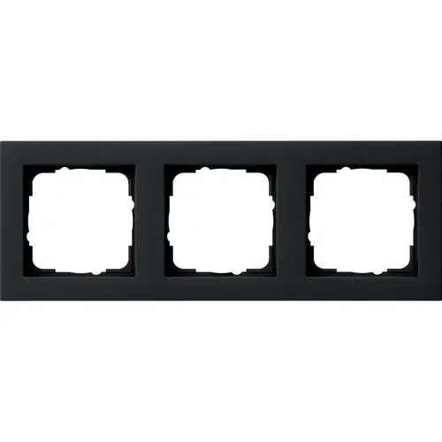 Gira 021309 afdekraam 3-voudig E2 zwart mat