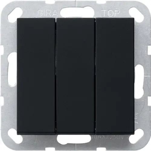 Gira 2844005 wipdrukcontact 3-voudig zwart