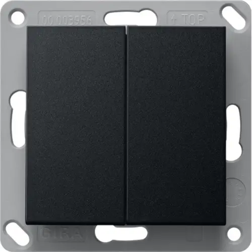 Gira 2422005 EnOcean draadloze wandzender 2-voudig Systeem 55 zwart mat