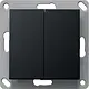 Gira 2422005 EnOcean draadloze wandzender 2-voudig Systeem 55 zwart mat
