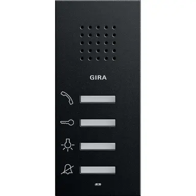 Gira 1250005 huisstation audio opbouw Systeem 55 zwart mat