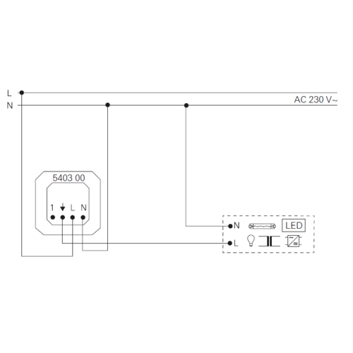 Gira 540300 Systeem 3000 relais schakelaar