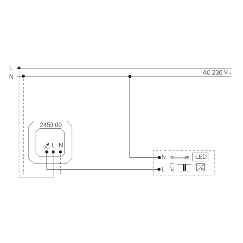 Gira 245000 draaidimmer universeel LED Standaard 3-60 Watt