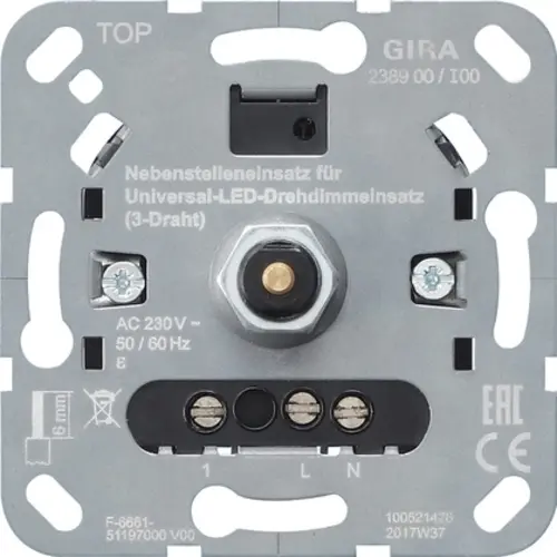 Gira 238900 nevenpost 3-draads voor universeel LED-dimmer