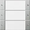 Gira 2133600 wippenset drievoudig met tekstkader systeem 55 edelstaal