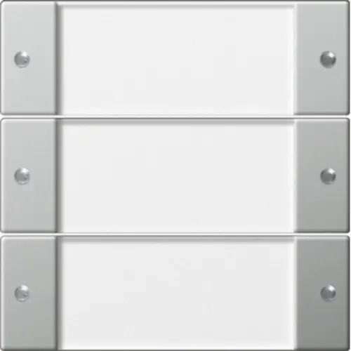 Gira 2133600 wippenset drievoudig met tekstkader systeem 55 edelstaal