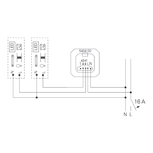 Gira 540400 Systeem 3000 serie relais schakelaar