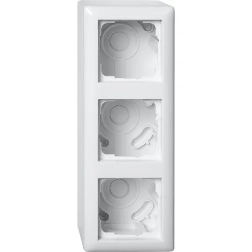 Gira 106303 opbouwbak inclusief afdekraam 3-voudig Standaard 55 wit glans