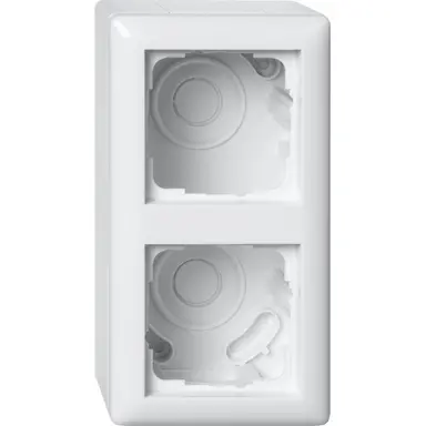 Gira 106203 opbouwbak inclusief afdekraam 2-voudig Standaard 55 wit glans