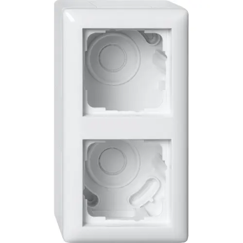 Gira 106203 opbouwbak inclusief afdekraam 2-voudig Standaard 55 wit glans