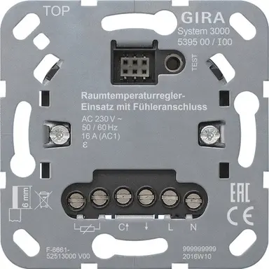 Gira 539500 Systeem 3000 kamerthermostaat basiselement met voeleraansluiting