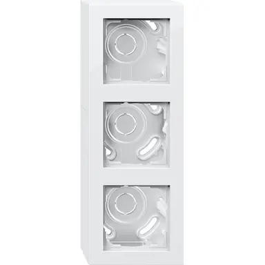 Gira 106329 opbouwbak incl. vast afdekraam 3-voudig E2 wit glans