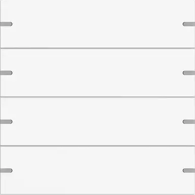 Gira 5024927 wippenset 4-voudig voor tastsensor 4 wit mat