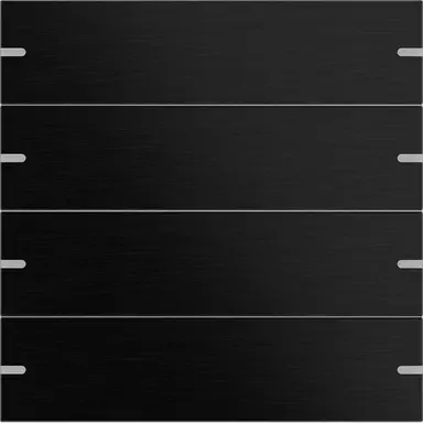 Gira 5024126 wippenset 4-voudig voor tastsensor 4 aluminium zwart