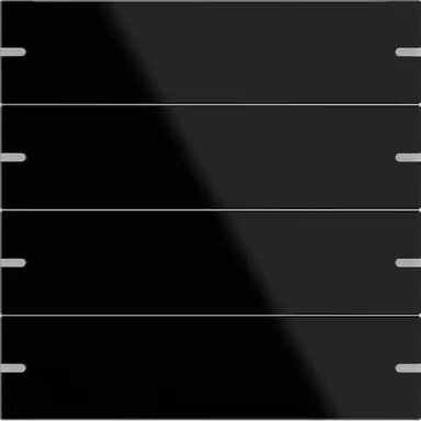 Gira 502405 wippenset 4-voudig voor tastsensor 4 glas zwart