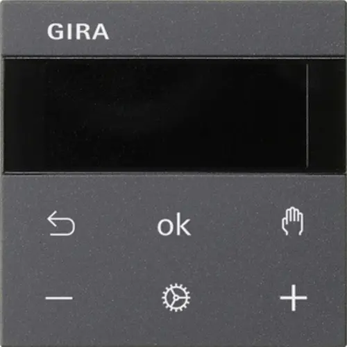 Gira 539428 Systeem 3000 thermostaatknop Bluetooth Systeem 55 antraciet mat