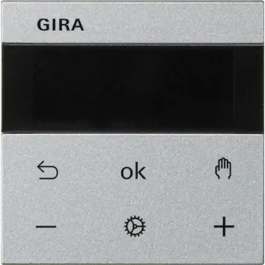Gira 539426 Systeem 3000 thermostaatknop Bluetooth Systeem 55 aluminium mat