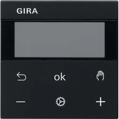Gira 5394005 Systeem 3000 thermostaatknop Bluetooth Systeem 55 zwart mat