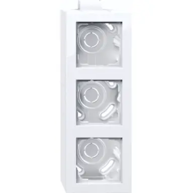 Gira 105329 opbouwbak 3-voudig inclusief afdekraam E2 wit glans