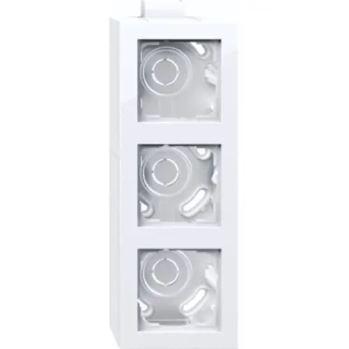 Gira 105329 opbouwbak 3-voudig inclusief afdekraam E2 wit glans