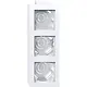 Gira 105329 opbouwbak 3-voudig inclusief afdekraam E2 wit glans