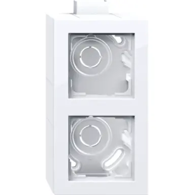 Gira 105229 opbouwbak 2-voudig inclusief afdekraam E2 wit glans