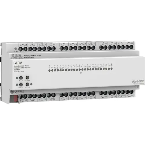 Gira 504000 schakelactor 24-voudig - jaloezieactor 12-voudig 16A Komfort voor KNX