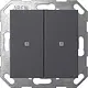 Gira 517328 drukcontact met schakelwip 2-voudig antraciet voor Gira One en KNX systeem