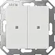 Gira 517303 drukcontact met schakelwip 2-voudig zuiver wit glans voor Gira One en KNX systeem