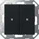 Gira 5173005 drukcontact met schakelwip 2-voudig zwart mat voor Gira One en KNX systeem