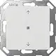 Gira 517203 drukcontact met schakelwip 1-voudig met pijlsymbool zuiver wit glans voor Gira One en KNX systeem