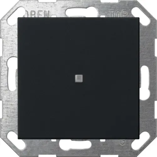 Gira 5171005 drukcontact met schakelwip 1-voudig zwart mat voor Gira One en KNX systeem