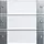 Gira 213326 wippenset drievoudig met tekstkader systeem 55 aluminium