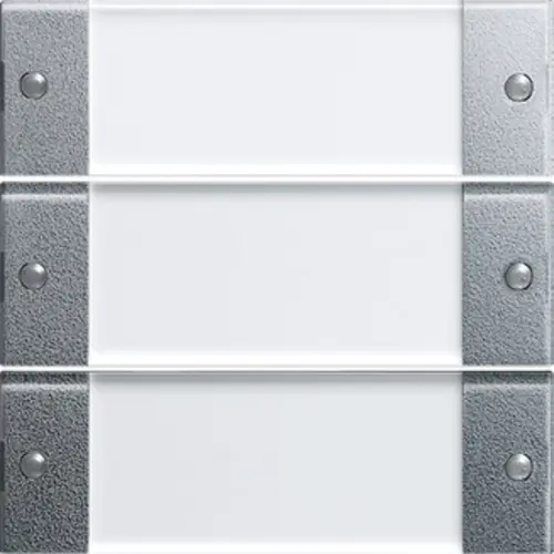 Gira 213326 wippenset drievoudig met tekstkader systeem 55 aluminium