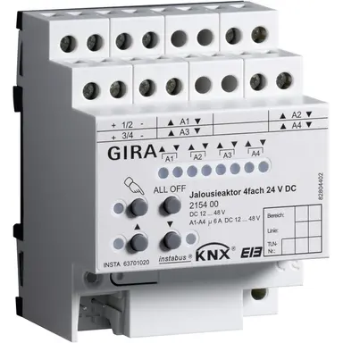 Gira 215400 jalaktor 4v 24v h dra knx