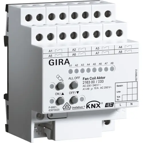 Gira 216300 actor fan-coil dra knx